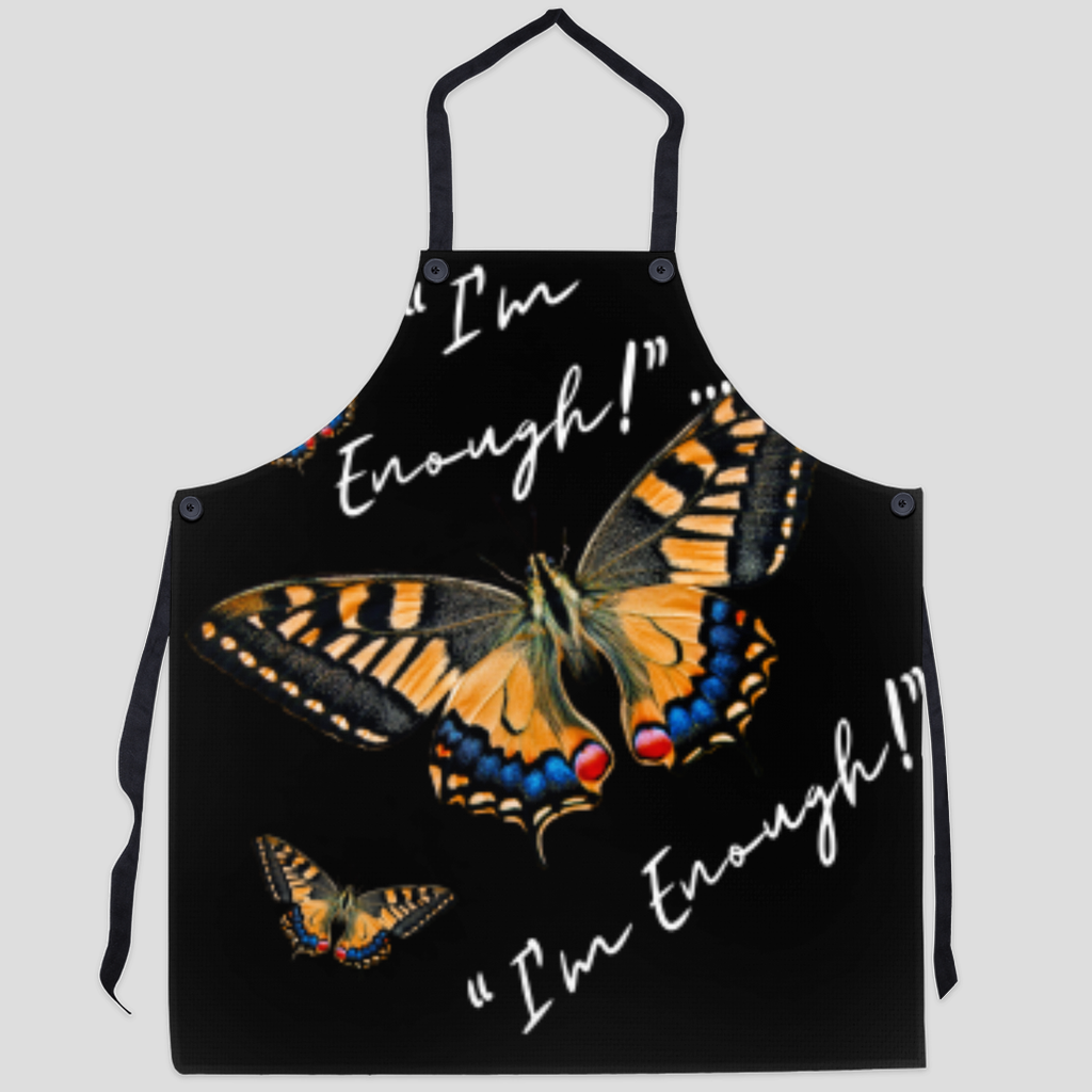 Inspirational-Apron (Black): "I&