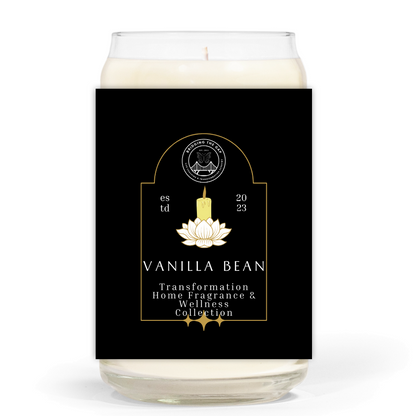 13.75oz Clear Jar Candle | Sweet Vanilla Bean Scented Glass Candle
