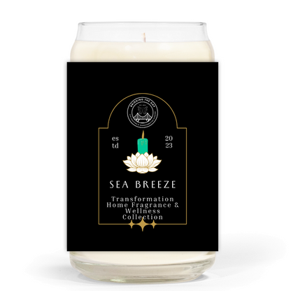 13.75oz Clear Jar Candle |Tranquil Sea Breeze Scented Glass Candle