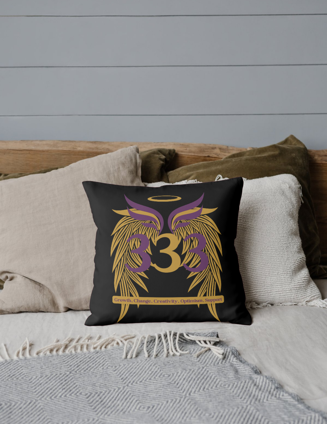 Angel Number 333 Throw Pillow