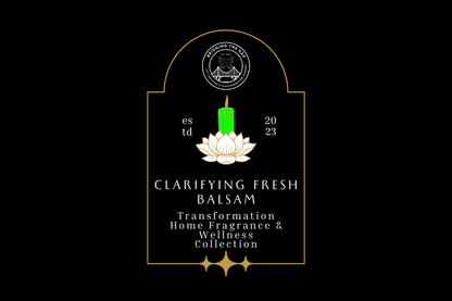 9oz Clear Jar Candle | Clarifying Fresh Balsam Candle with Gold Lid