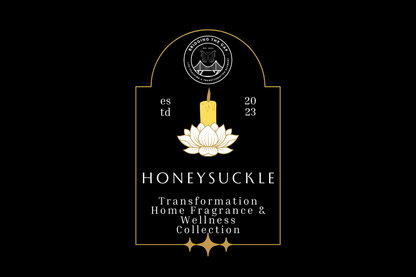 Honeysuckle Scented Glass Candle With Gold Lid