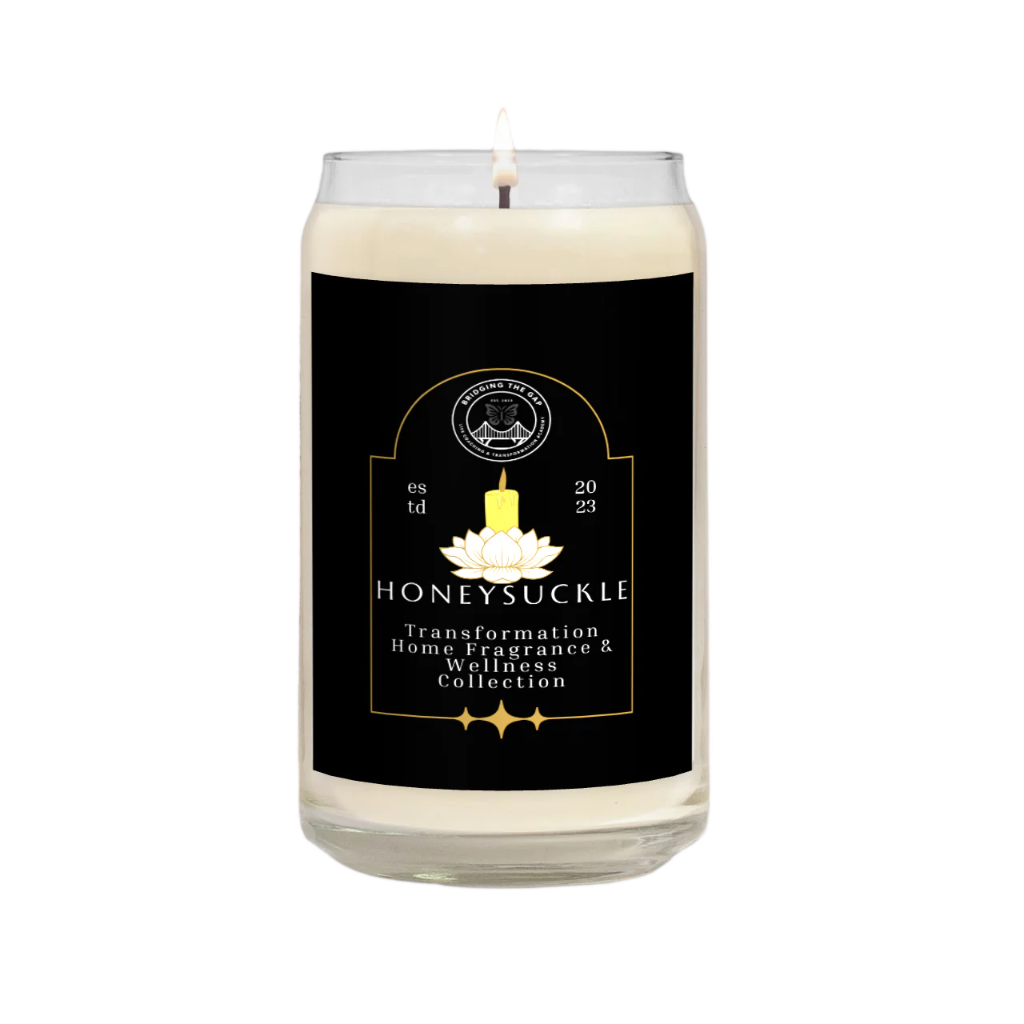 Honeysuckle Scented Glass Candle