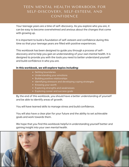 I Am Not My Parents: A Teen Mental Health Workbook