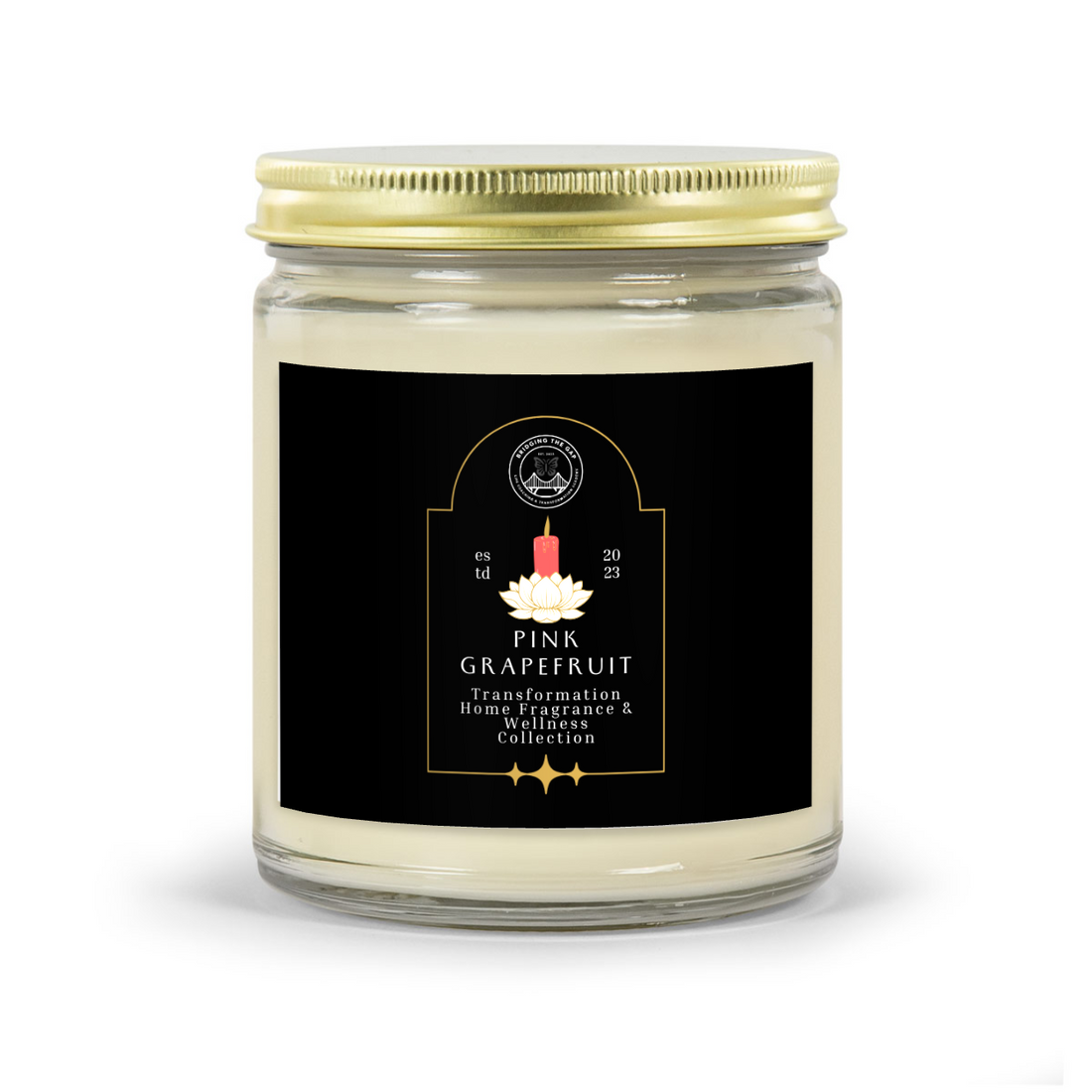 Juicy Pink Grapefruit Candle with Gold Lid