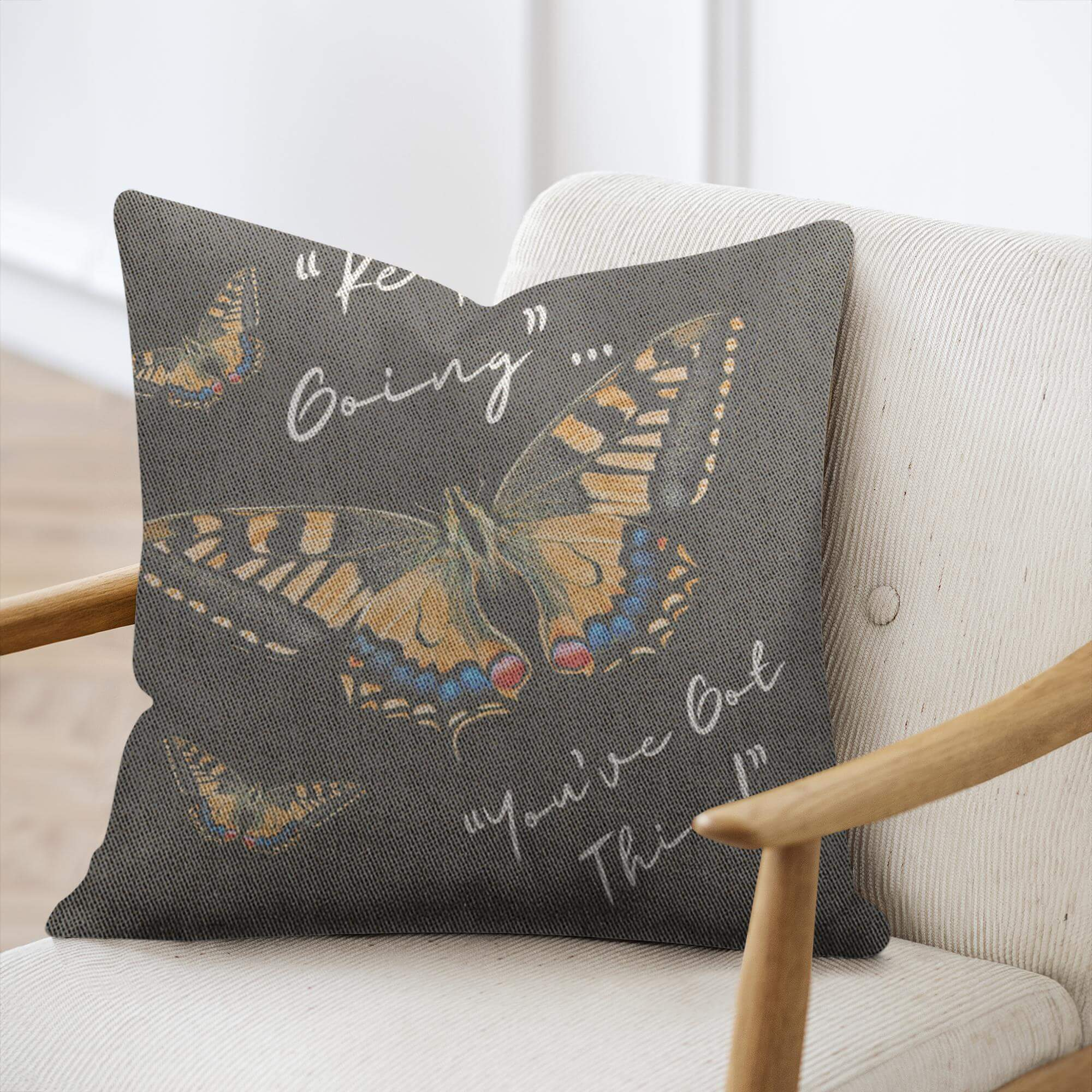 Inspirational Woven Pillows-Black