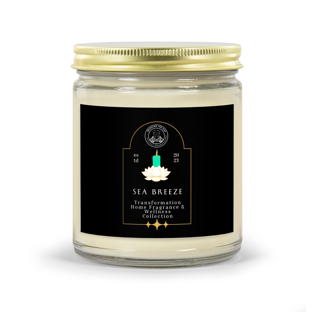 Tranquil Sea Breeze Scented Glass Candle