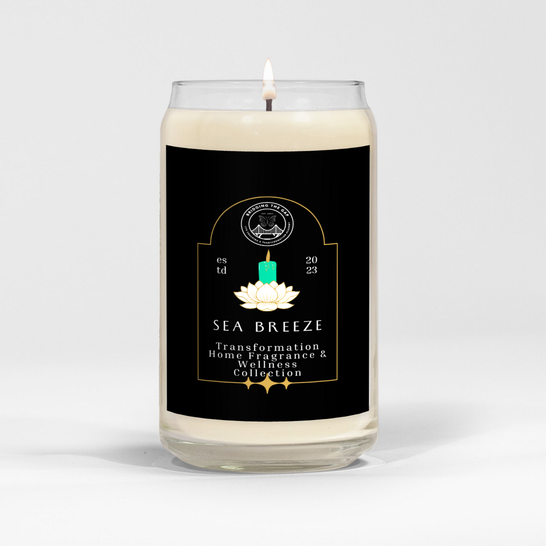 Tranquil Sea Breeze Scented Glass Candle