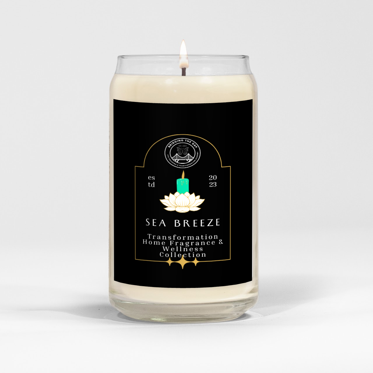 Tranquil Sea Breeze Scented Glass Candle