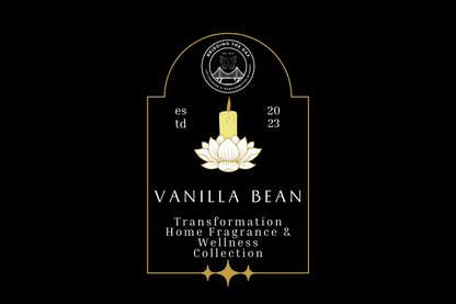 Sweet Vanilla Bean Scented Glass Candle-Gold Lid