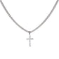 Personalized Steel Cross Necklace on Cuban Chain