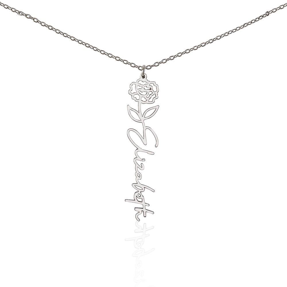 To My Daughter- Customizable Birth Flower Necklace