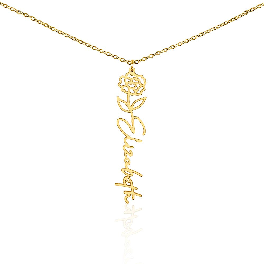 To My Daughter- Customizable Birth Flower Necklace