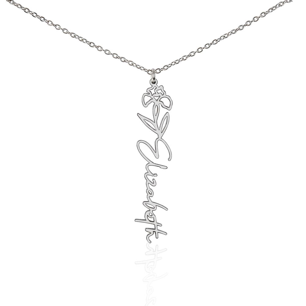 To My Daughter- Customizable Birth Flower Necklace