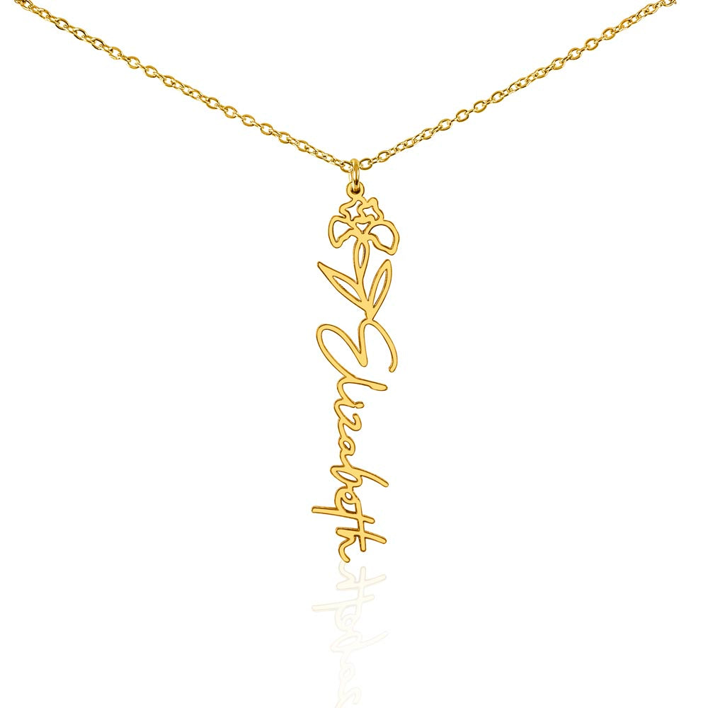 To My Daughter- Customizable Birth Flower Necklace