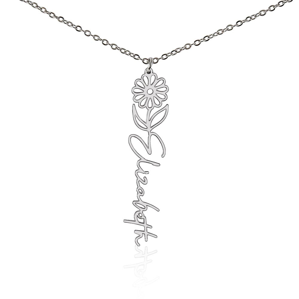 To My Daughter- Customizable Birth Flower Necklace