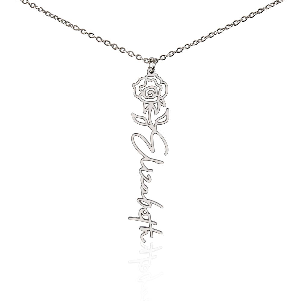 To My Daughter- Customizable Birth Flower Necklace