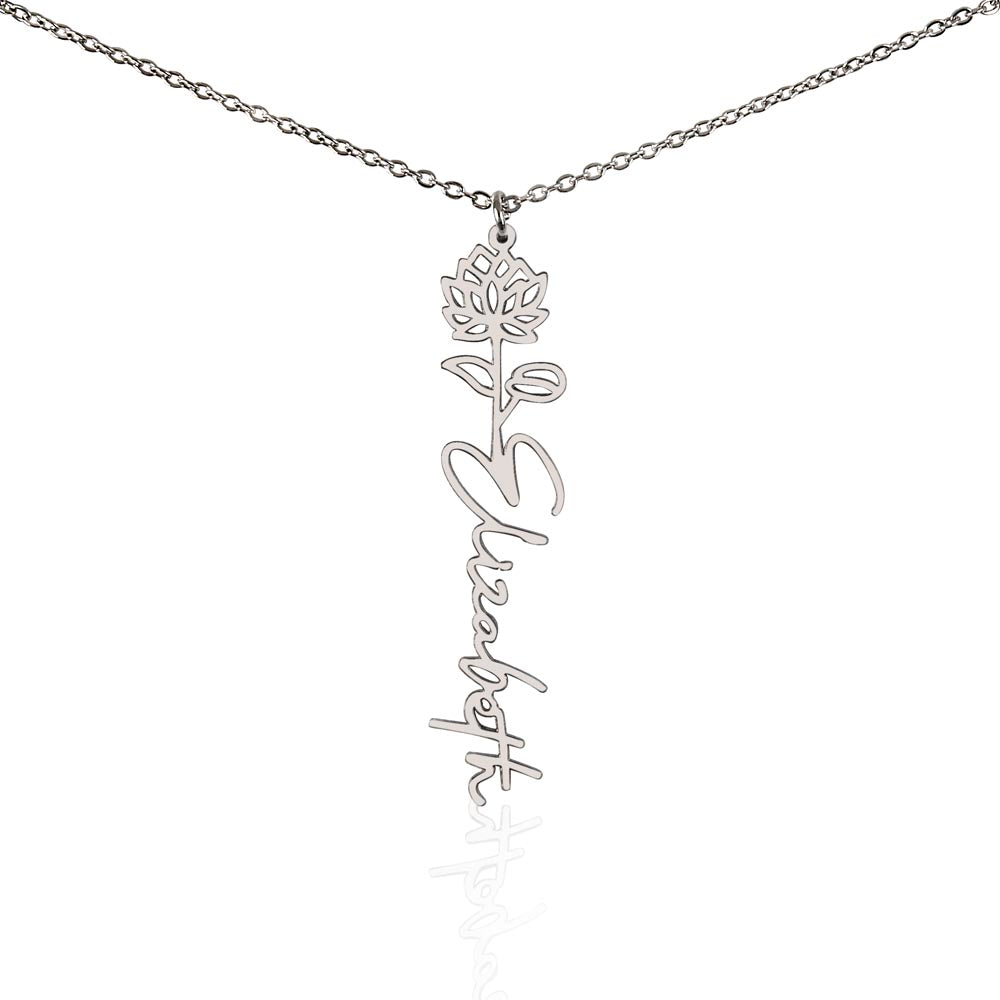 To My Daughter- Customizable Birth Flower Necklace