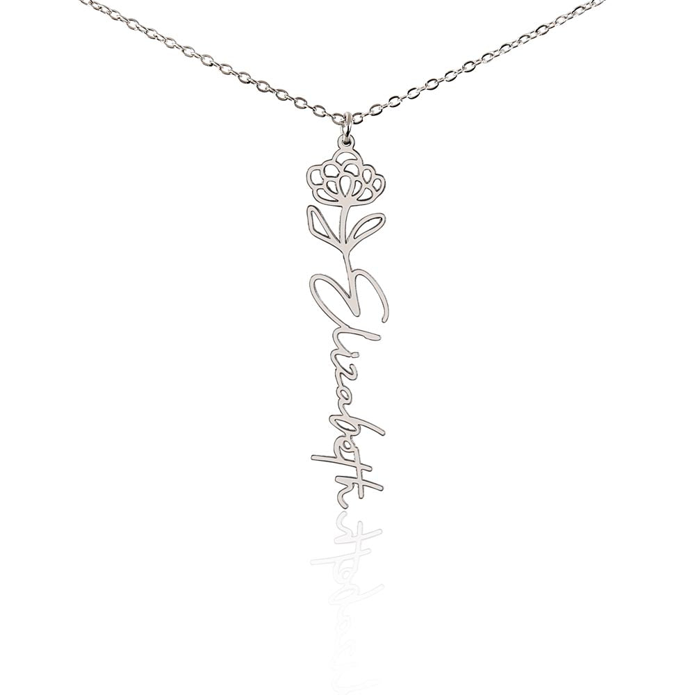 To My Daughter- Customizable Birth Flower Necklace