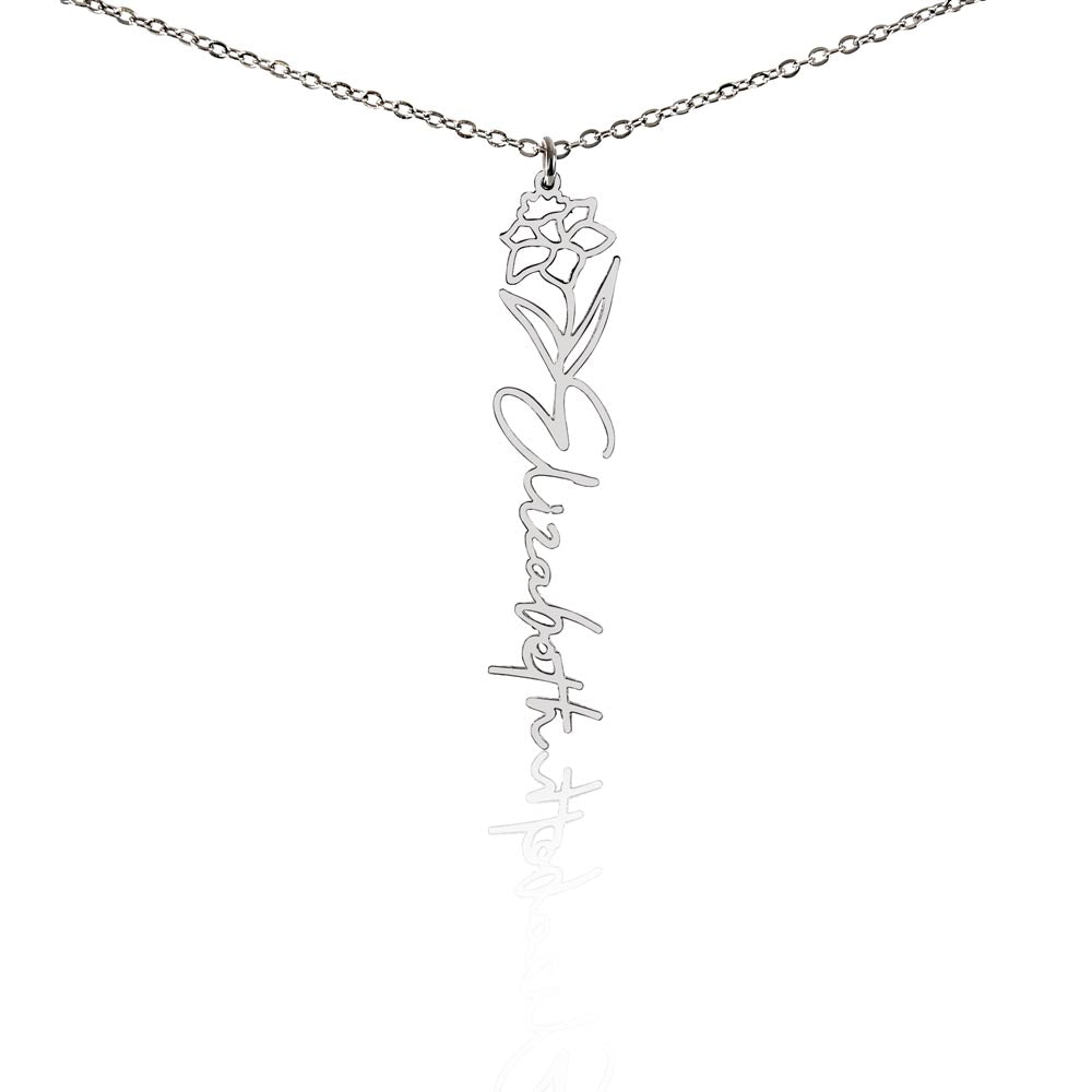 To My Daughter- Customizable Birth Flower Necklace